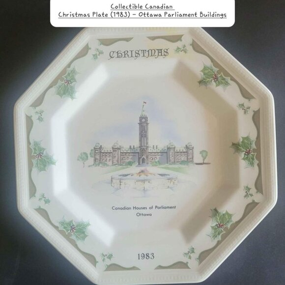 Collectible Canadian Christmas Plate (1983) - Ottawa Parliament Buildings - Picture 1 of 2